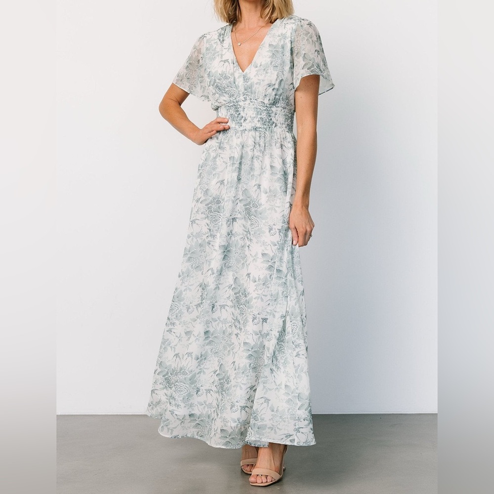 NWT Baltic Born Green and White Floral Dress